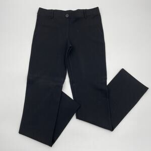 BETABRAND Womens Ponte Pant Size M Black Classic Straight Leg Mid Rise Stretch